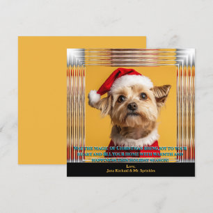 Convites Papais noeis estão no caminho Foto de Natal Yorkie