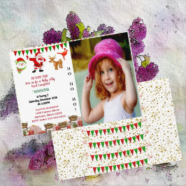 Convites Papais noeis Helper Snowman Bird Natal Foto de Ani