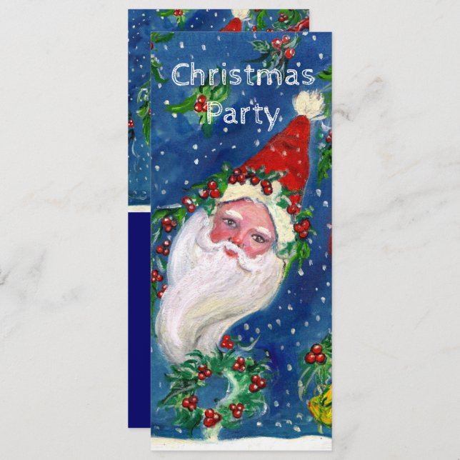 CONVITES PAPAIS NOEIS, HOLLYBERRY CROWNS CHRISTMAS PARTIDO (Frente/Verso)