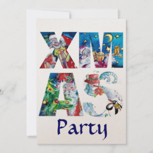 Convites Papais noeis MUSICAIS E champanhe da festa noturna