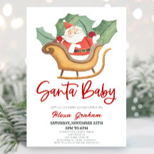 Papais noeis Natal Holly Papai Chá de fraldas