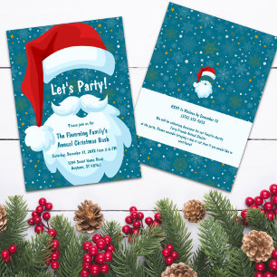 Convites Papais noeis Negros Festa de Natal Personalizada