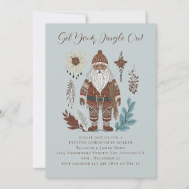 Convites Papais noeis Nórdicos Feliz Natal