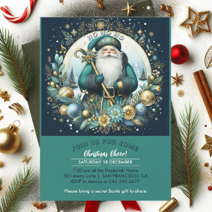 Convites Papais noeis Nórdicos Ho Ho Ho Snowy Natal Chee Fe