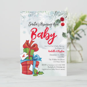 Convites Papais noeis Nos Trazendo Um Presente De Natal