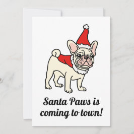 Convites Papais noeis Paws frenchie Natal