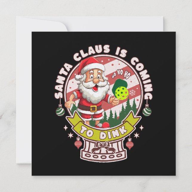 Convites Papais noeis Pickleball Natal, Papais noeis Engraç (Verso)