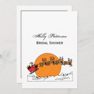 Convites Papais noeis Reindeer Sobre A Lua Urbana Coberta D