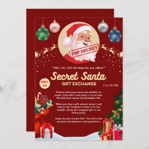 Convites Papais noeis Secretos Dotando o Office Home Party