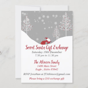 Convites Papais noeis Secretos Festa de Troca de Presentes 