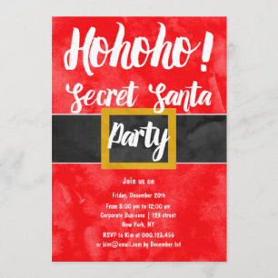 Convites Papais noeis secretos ho ho ho ho da festa de Nata