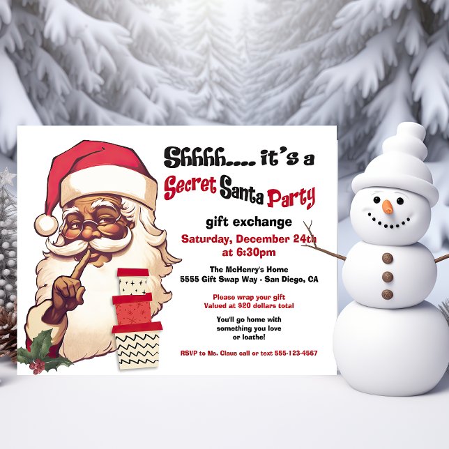 Convites Papais noeis Secretos Troca de Ofertas Afro-Americ (Criador carregado)