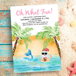 Convites Papais noeis Tropicais Mermairam Que Festa De Nata