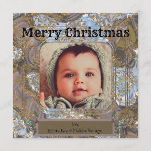 Convites Papais noeis Visitam a primeira foto de bebê no Na