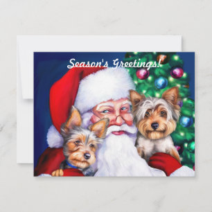 Convites Papais noeis Yorkies no Natal