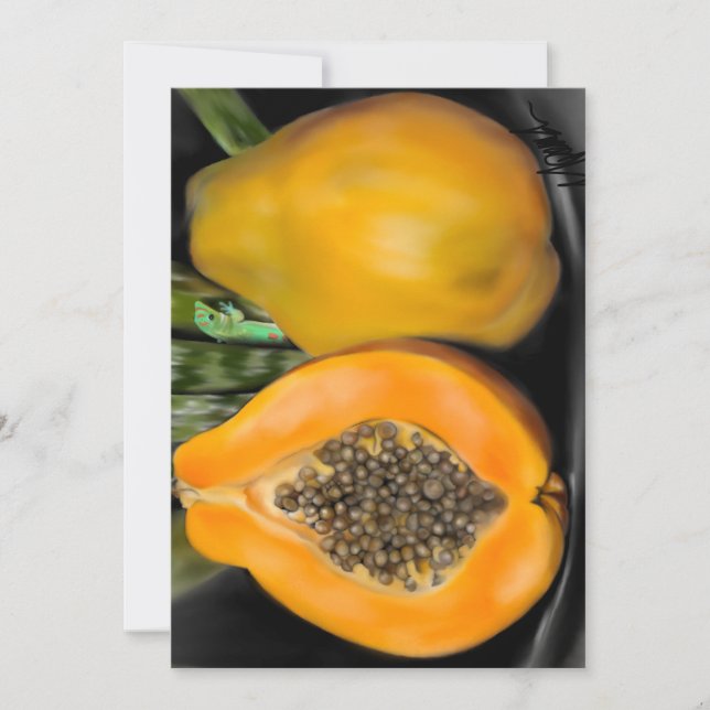 Convites Papaya Gecko (Frente)