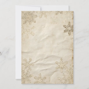 Convites Papel Antigo com Sutil Floral Dourado