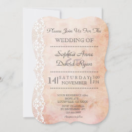 Convites Papel antigo romântico com Rosas e casamentos de r