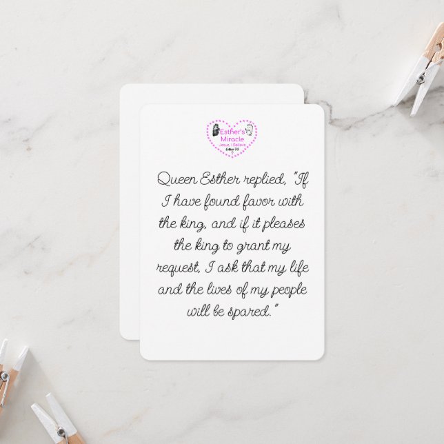 Convites Papel de carta milagroso de Esther com envelopes (Frente/Verso In Situ)