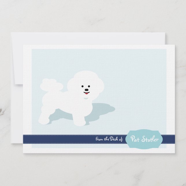 Convites Papel de carta Personalizado Bichon Frise (Frente)