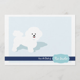Convites Papel de carta Personalizado Bichon Frise