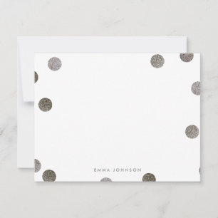Convites Papel de Carta Pessoal da Bolinhas Glitter Faux