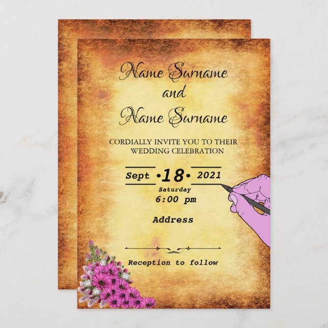 Convites Papel de cópia (Frente/Verso)