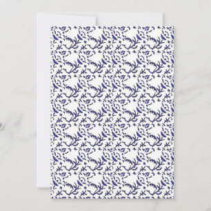 Convites Papel de embrulho azul e branco com um gráfico