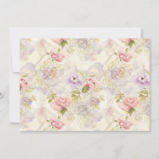 Convites Papel de Embrulho Floral Aquarela Romântica - Eleg