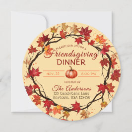 Convites Papel de Friendsgiving