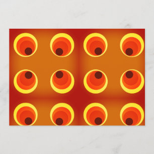 Convites papel de parede cor laranja, vermelho 1970