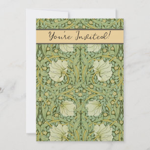 Convites Papel de Parede Floral Azul Pimpinela de William M