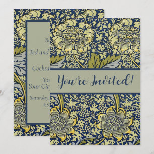Convites Papel de Parede Floral William Morris Kennet Azul 