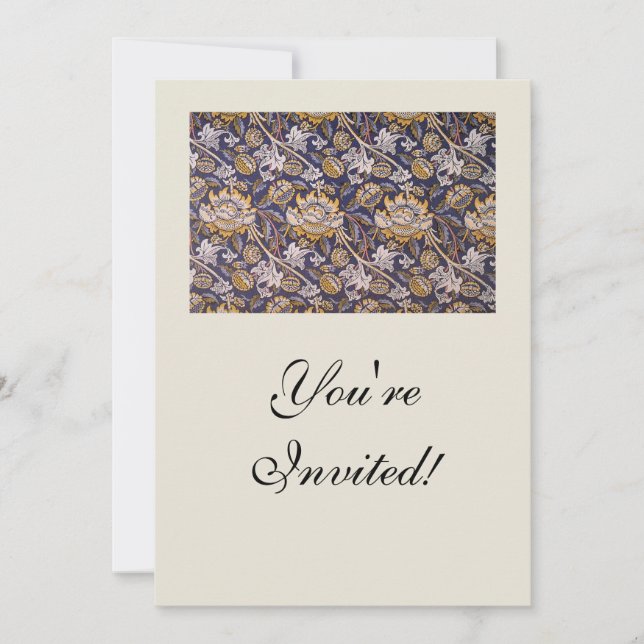 Convites Papel de parede floral William Morris Wey Artes Of (Frente)