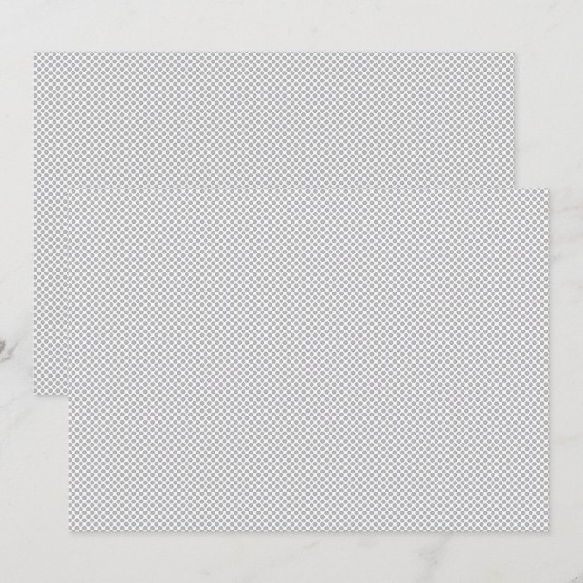 Convites Papel de Presente Cinza com Padrão de Natal Modern (Frente/Verso)