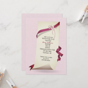 Convites Papel Enrolado Para Festa de Aniversário de 85 Ano