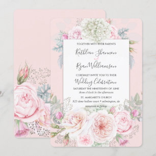 Convites Papel Floral Elegante Vintage Qualquer Cor Cinza R