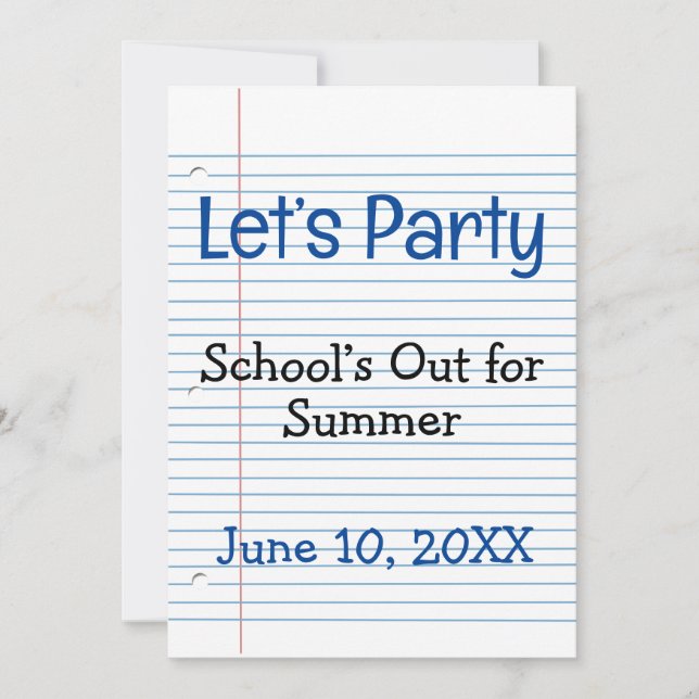 Convites Papel Folha Solto da Escola (Frente)