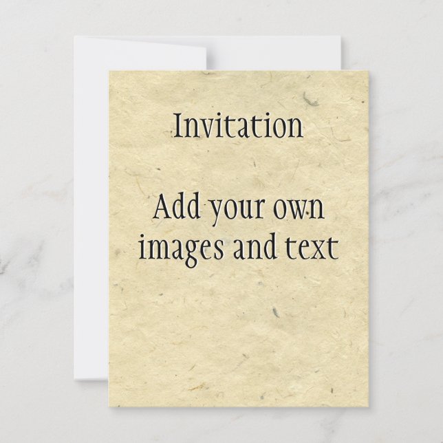 Convites Papel Handmade da fibra (Frente)