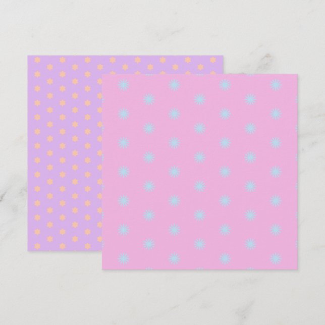 Convites Papel Imprimível Pastel Arco-Íris Sunbursts & Star (Frente/Verso)