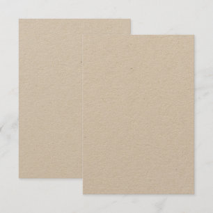 Convites Papel Kraft 3,5" x 5" Personalizado   Matte Ecológ