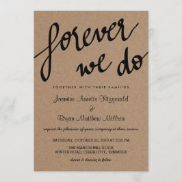 Convites Papel Kraft Para Sempre Que Fazemos Casamento Russ