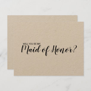 Convites Papel Kraft Russo de Proposta de madrinha de casam