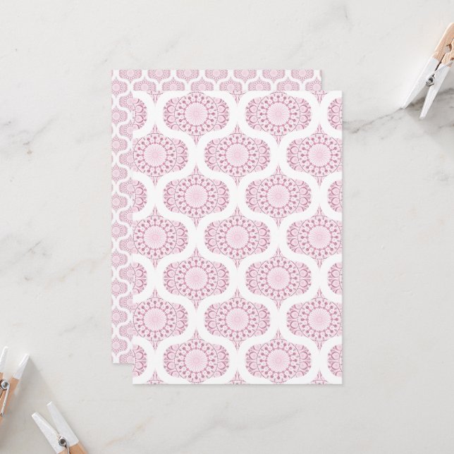 Convites Papel para cópia retrátil do local do Rosa Confett (Frente/Verso In Situ)