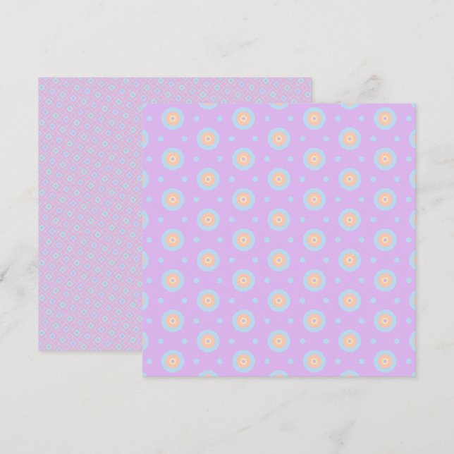 Convites Papel para Padrões Arco-Íris Geométricos Imprimíve (Frente/Verso)