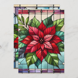 Convites Papel para poinsettia de vidro conservado para imp