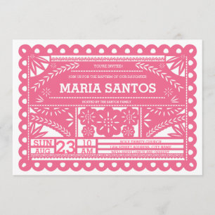 Convites Papel Picado Baptism
