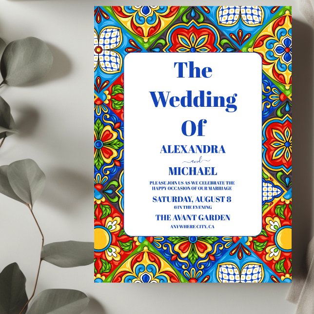 Convites Papel Picado Bloom Flói Estilo Casamento Mexicano (Criador carregado)
