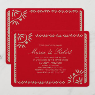 Convites Papel Picado Botânico Mexicano Casamento Kraft Ver