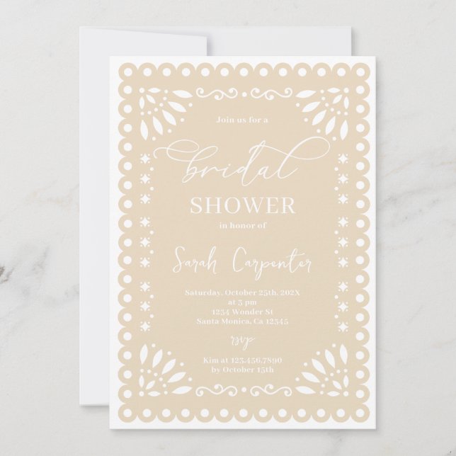 Convites Papel Picado Chá de panela (Frente)